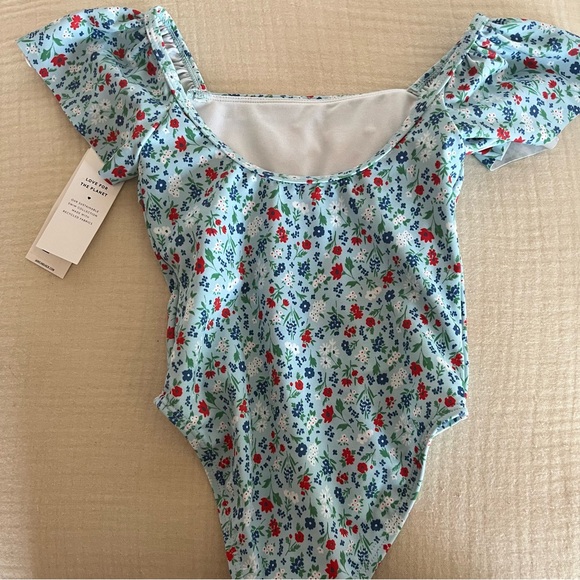 Floral Ruffle Swimsuit - Picture 2 of 4